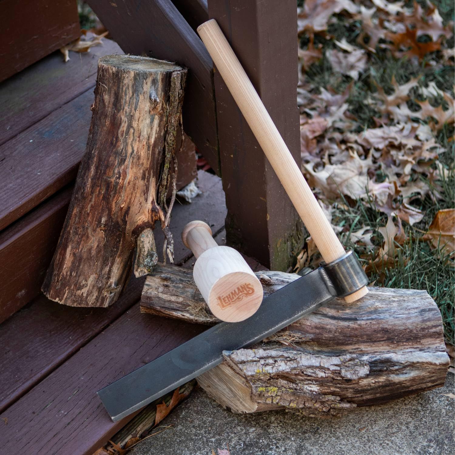 Lehman's Wood Froe and Mallet Set, for Wood-Splitting, Making